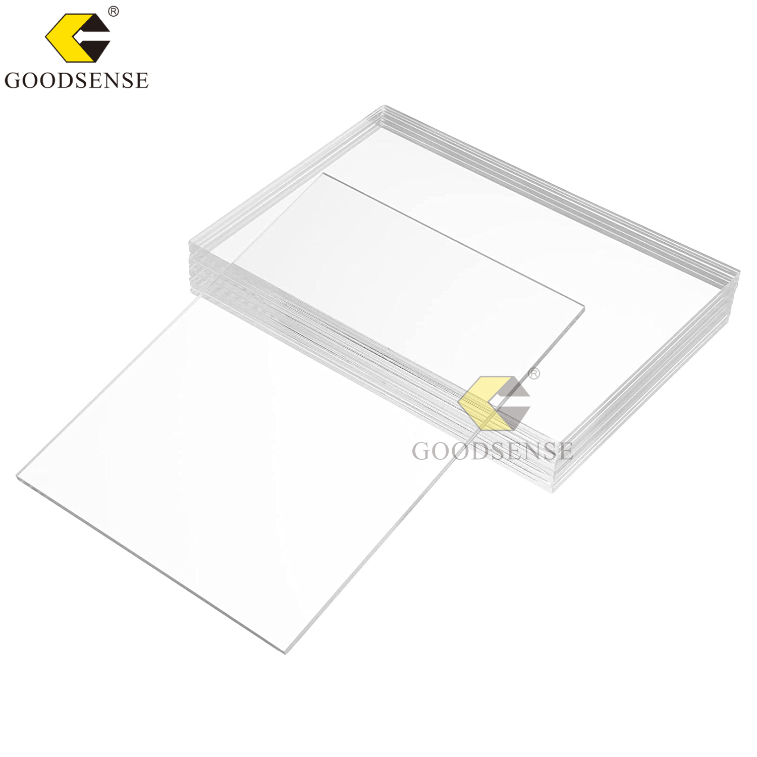Goodsense-lámina de plástico transparente de plexiglás, tablero acrílico de 2mm/3mm/4mm/5mm de espesor, hoja de plexiglás transparente