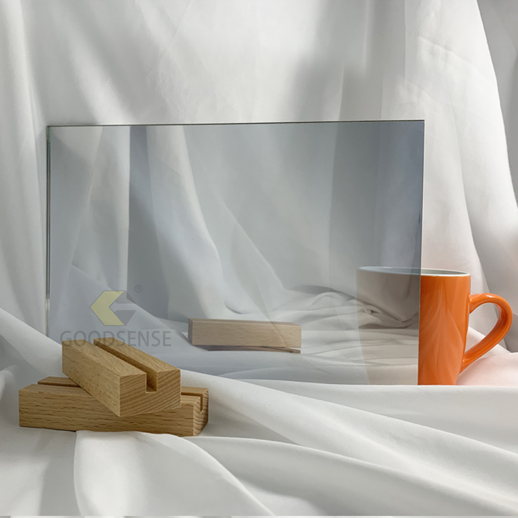 Goodsense Acrylspiegel Corte láser Luz personalizada Medio espejo transparente de plástico PMMA Espejo de túnel sin fin Plexiglás Antioxidante flexible Espejo de 2 vías Fabricante de láminas acrílicas