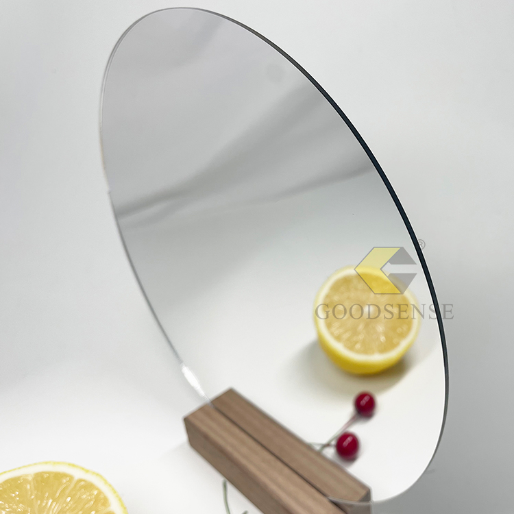 Goodsense Miroir Acrylique Espejo Hoja de plexiglás Personalizar color Espejo de plástico Perspex Reciclable Decoración ecológica Espejo irrompible Perspex Plata Doble panel acrílico Proveedor